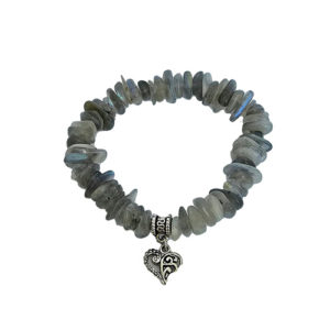 Labradorite heart