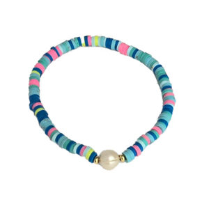 Pearl stretch multicolor bleu clair