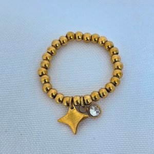 Bague élastique dorée