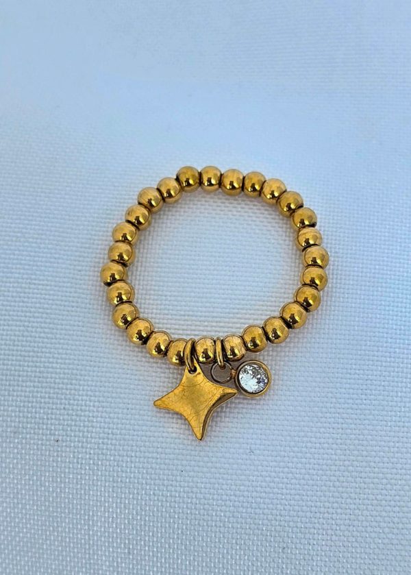 Bague élastique dorée